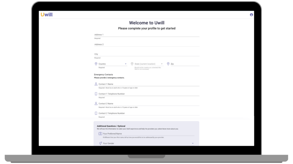How to Register With Uwill & Book Your First Appointment · Uwill